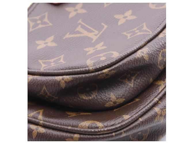 Schultertasche Multi Pochette Accessoires Louis Vuitton Braun Khaki - Ansicht 6