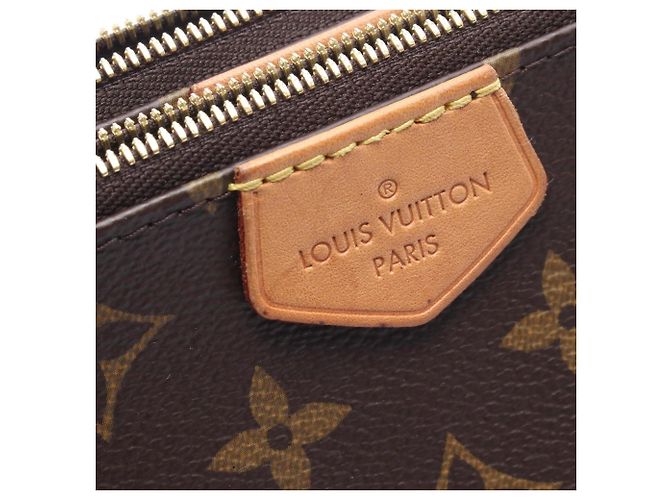 Schultertasche Multi Pochette Accessoires Louis Vuitton Braun Khaki - Ansicht 7