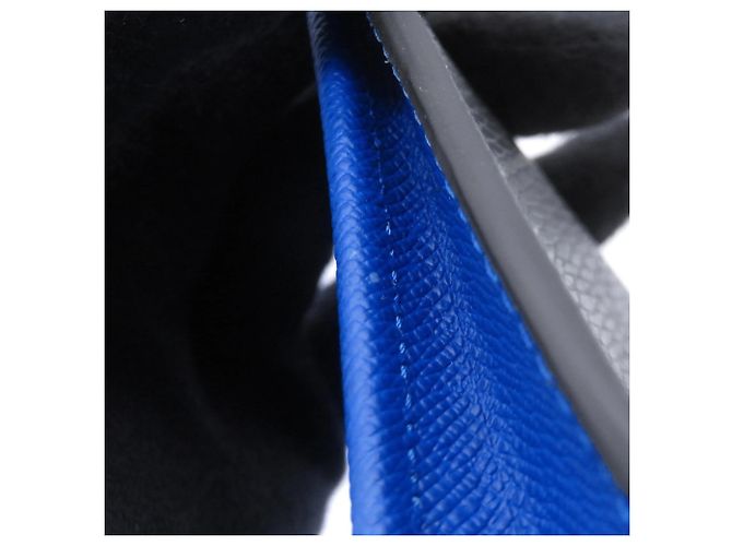 Brazza Louis Vuitton Taiga V-Shape Long Wallet Black Blue - view 11