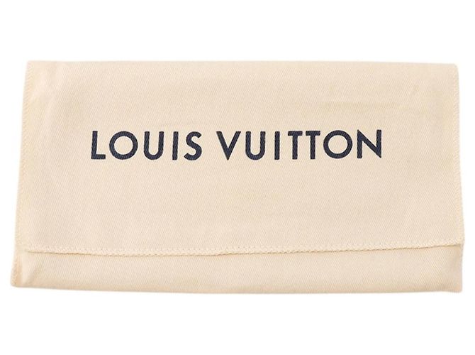 Brazza Louis Vuitton Taiga V-Shape Long Wallet Black Blue - view 15