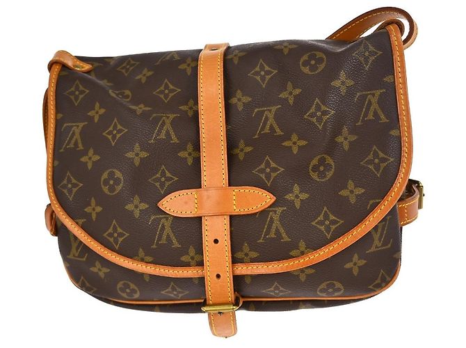 Borsa Saumur Louis Vuitton in tela Monogram 30 Marrone - vista 2