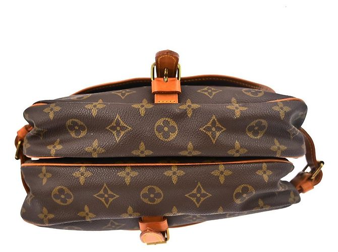 Borsa Saumur Louis Vuitton in tela Monogram 30 Marrone - vista 3