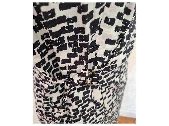 Gerard Darel Vestido de Verano Estampado Gérard Darel Negro Blanco - vista 5