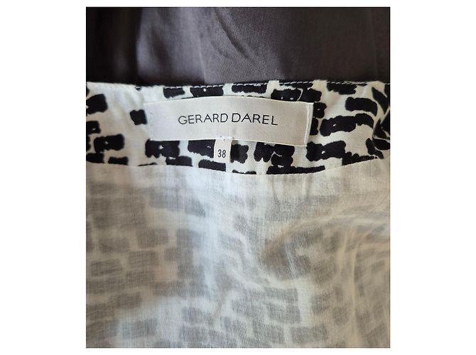 Gerard Darel Vestido de Verano Estampado Gérard Darel Negro Blanco - vista 6