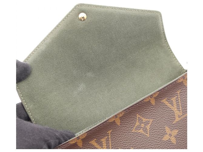 Borsa a Spalla Multi Pochette Felicie di Louis Vuitton Marrone Verde Monogramma - vista 5