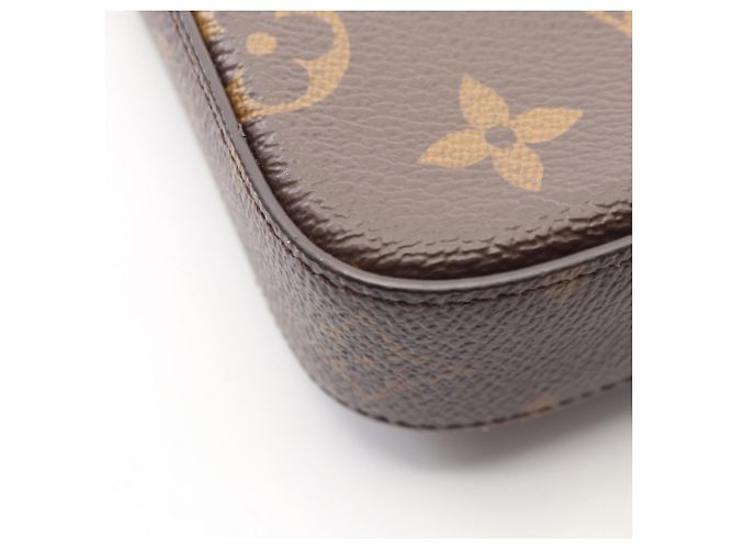 Borsa a Spalla Multi Pochette Felicie di Louis Vuitton Marrone Verde Monogramma - vista 6