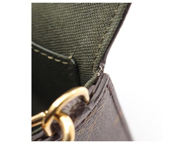 Borsa a Spalla Multi Pochette Felicie di Louis Vuitton Marrone Verde Monogramma - vista 7