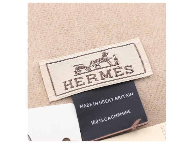 Hermès Recto Verso Cashmere Schal Beige - Ansicht 3