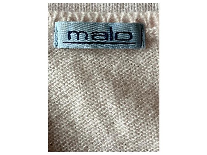 Malo Rosa Magier Pullover aus Kaschmir V Ausschnitt Pink - Ansicht 2