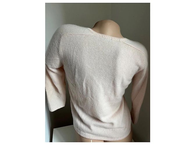 Malo Rosa Magier Pullover aus Kaschmir V Ausschnitt Pink - Ansicht 5
