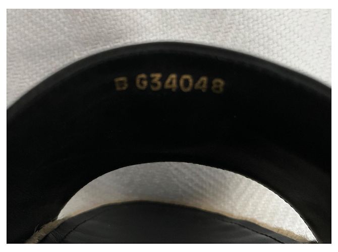 Chanel Espadrilles aus schwarzem Leder mit Perlen CC - Ansicht 8