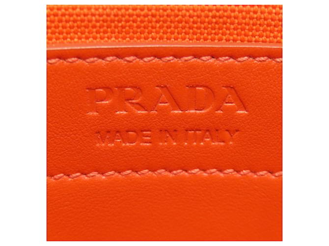 Borsa in tela Prada Ouverture Arancione - vista 6