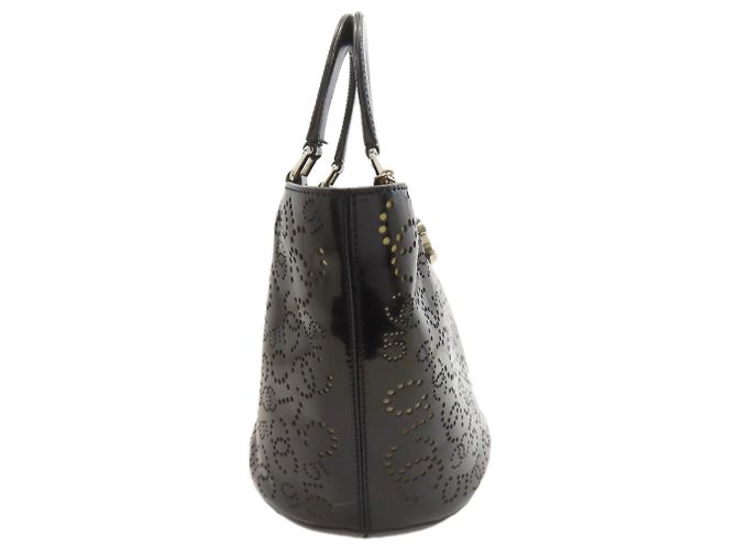 Borsa a mano perforata Coco Mark di Chanel Nero - vista 3