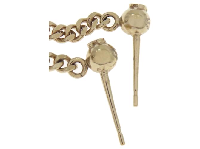 Pendientes de Stud Chanel Chain Coco Mark Dorado - vista 4