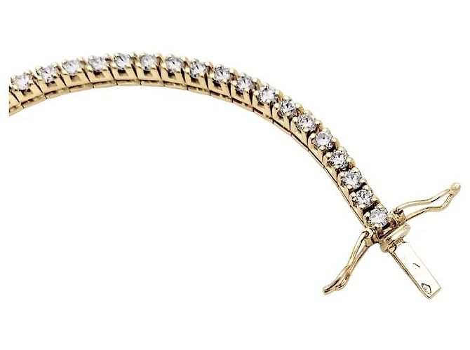 Autre Marque Bracciale a linea in oro giallo e diamanti. - vista 3