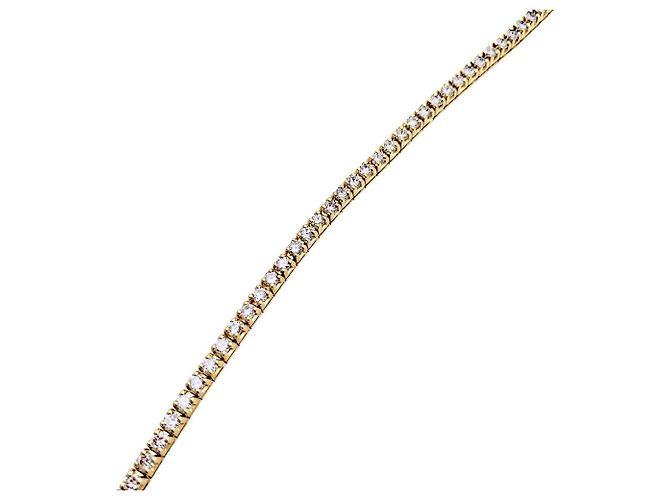 Autre Marque Bracciale a linea in oro giallo e diamanti. - vista 4