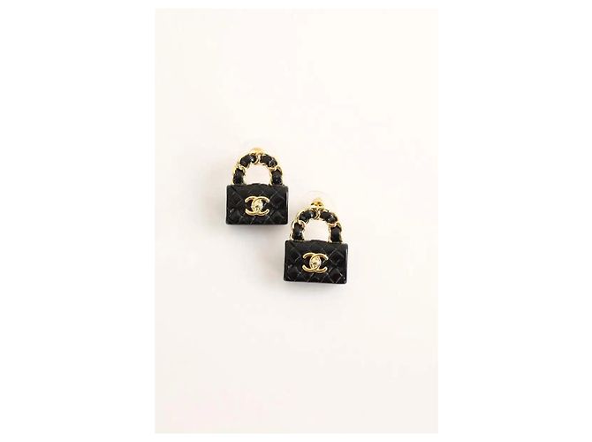 Chanel Schwarze Ohrringe - Ansicht 4
