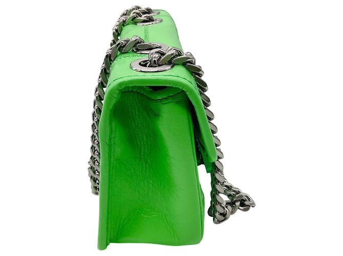 Borsa a tracolla Travia in pelle verde chiaro MCM - vista 2