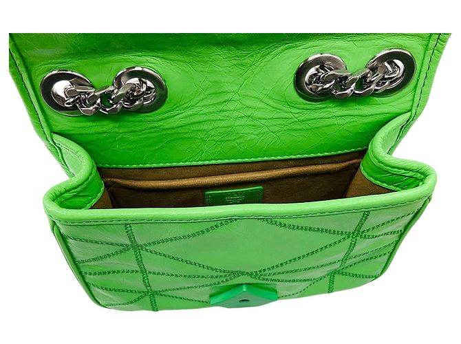 Borsa a tracolla Travia in pelle verde chiaro MCM - vista 6