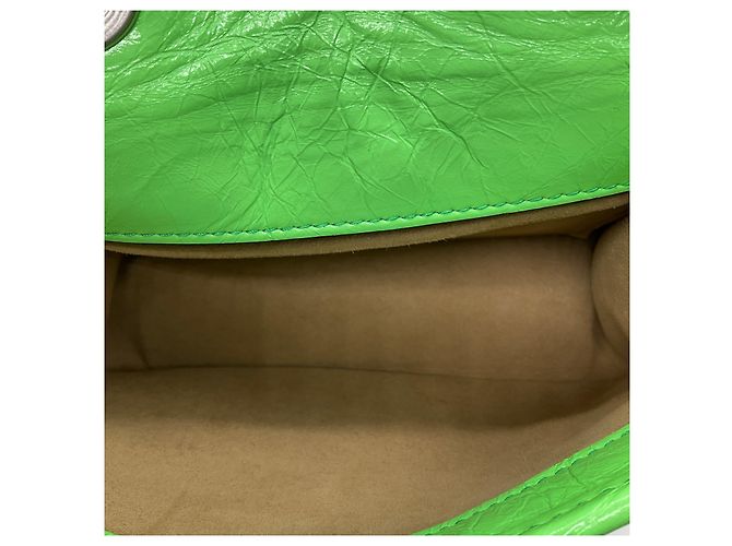 Borsa a tracolla Travia in pelle verde chiaro MCM - vista 7