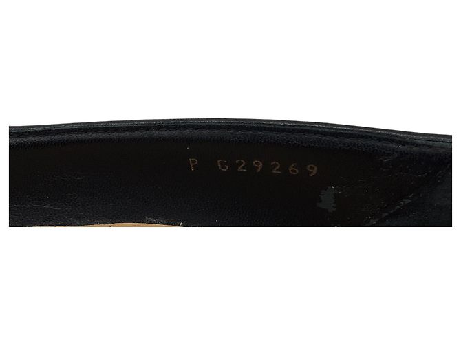 Pumps in pelle trapuntata Chanel nera / argento con logo CC Nero - vista 8