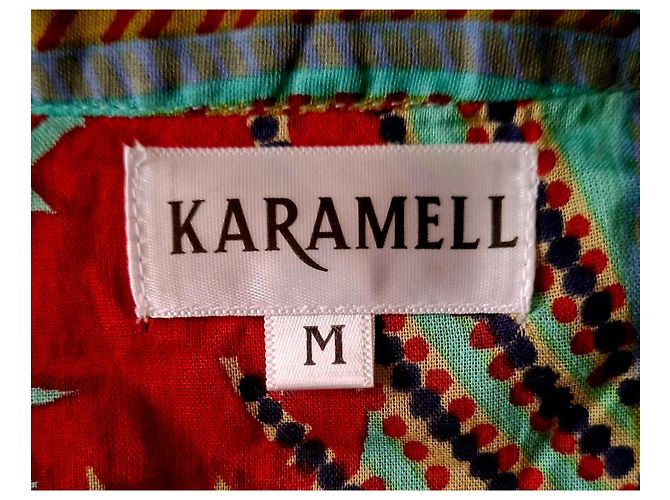 Autre Marque Camicia lunga KARAMELL con stampa floreale Rosso Blu Multicolore Verde Blu chiaro - vista 2