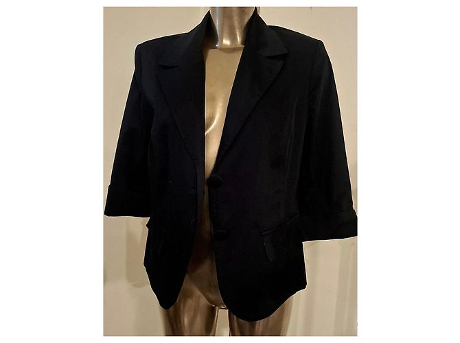 Autre Marque Giacca Nera con Decorazioni Floreali e Paillettes Nero - vista 13