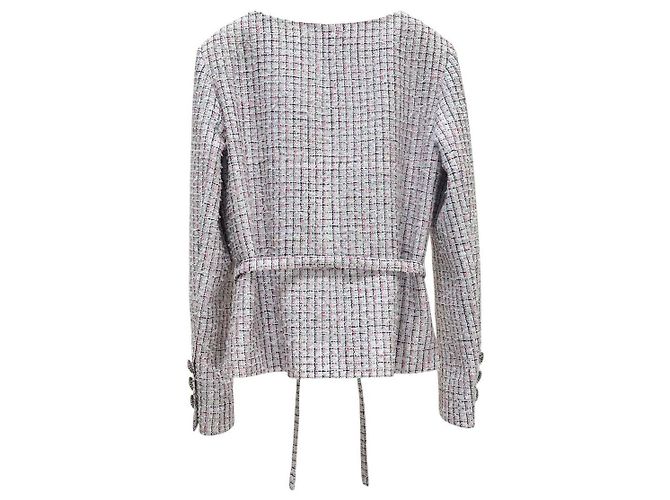 Chanel 14C Rosa Tweed Jacke Größe 38 Gebraucht - Ansicht 3