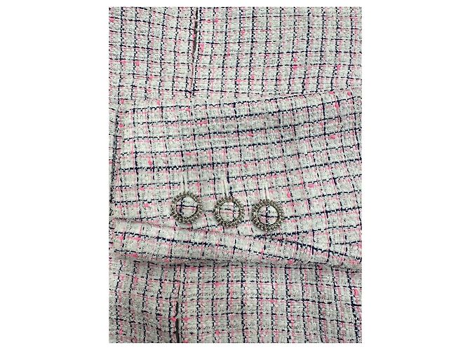 Chanel 14C Rosa Tweed Jacke Größe 38 Gebraucht - Ansicht 4