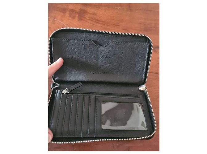 Michael Kors black leather wallet - view 5
