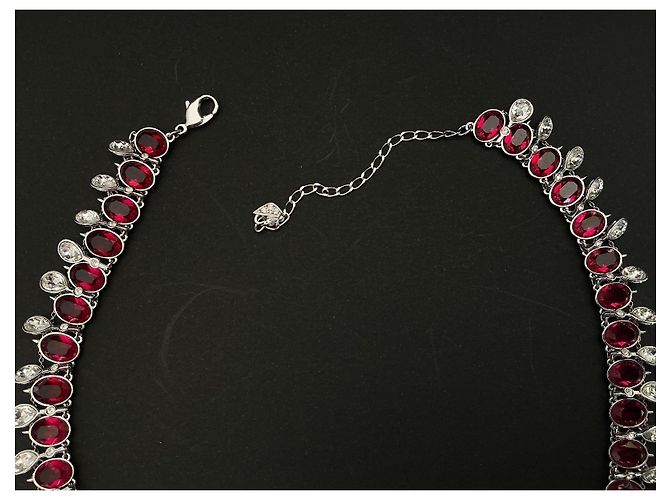 Collar Swarovski CRY/RUBY cristales rubí y blancos Plata - vista 12