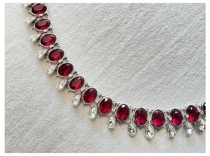 Collar Swarovski CRY/RUBY cristales rubí y blancos Plata - vista 3
