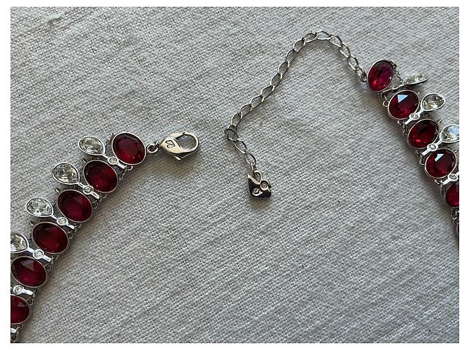 Collar Swarovski CRY/RUBY cristales rubí y blancos Plata - vista 6