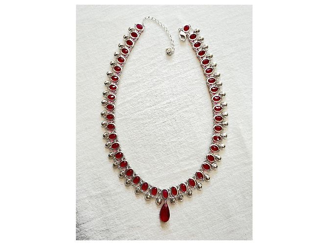 Collar Swarovski CRY/RUBY cristales rubí y blancos Plata - vista 7
