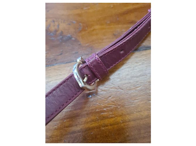 Borsa a tracolla Cartier in pelle bordeaux Bordò - vista 3