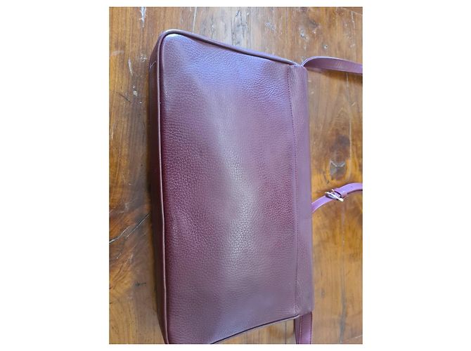 Borsa a tracolla Cartier in pelle bordeaux Bordò - vista 4