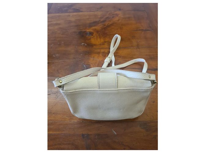 Bolso de hombro de cuero beige Il Bisonte - vista 3