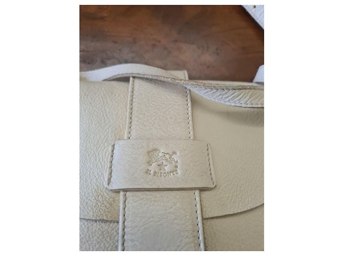 Bolso de hombro de cuero beige Il Bisonte - vista 4