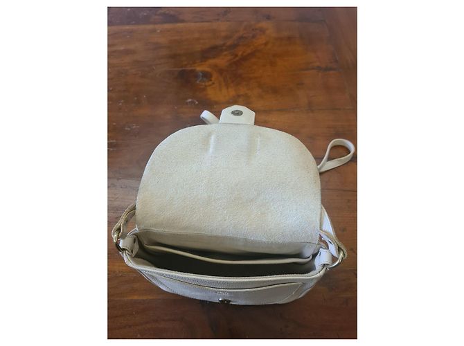 Bolso de hombro de cuero beige Il Bisonte - vista 6