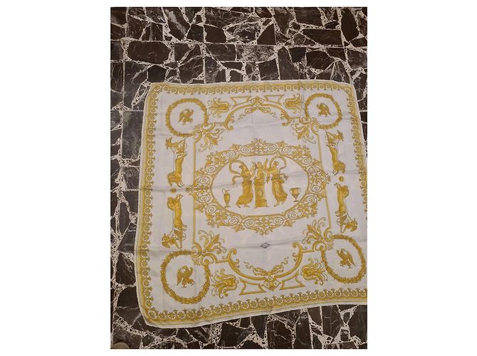 Autre Marque Foulard in seta bianco e oro Atelier Versace D'oro - vista 2