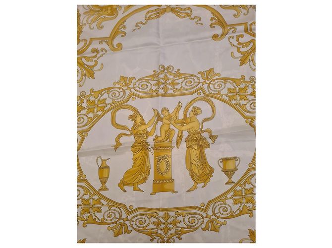 Autre Marque Foulard in seta bianco e oro Atelier Versace D'oro - vista 3