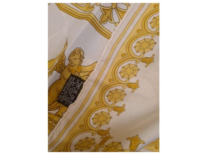 Autre Marque Foulard in seta bianco e oro Atelier Versace D'oro - vista 5