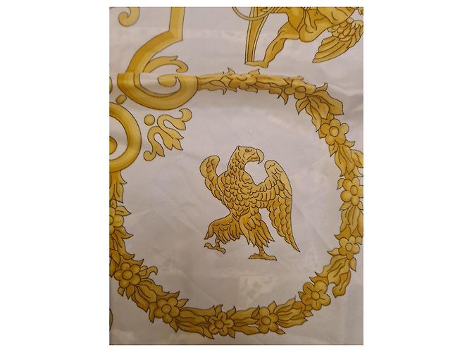 Autre Marque Foulard in seta bianco e oro Atelier Versace D'oro - vista 7