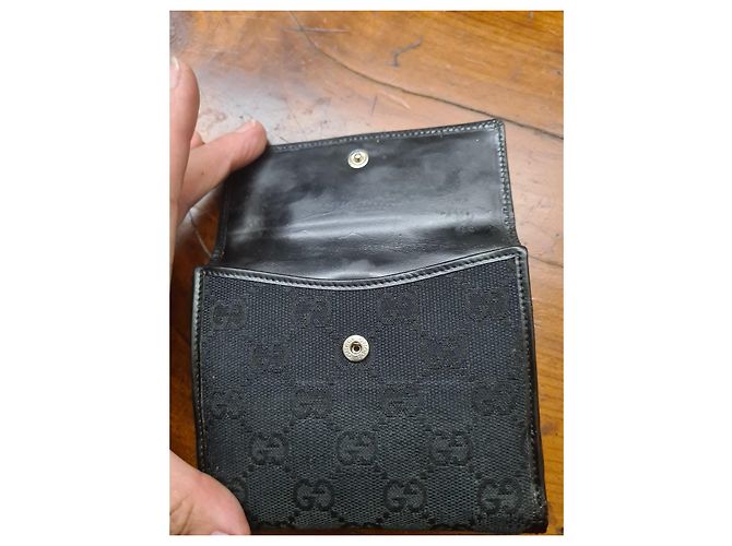 Gucci GG Black Canvas Wallet - view 5