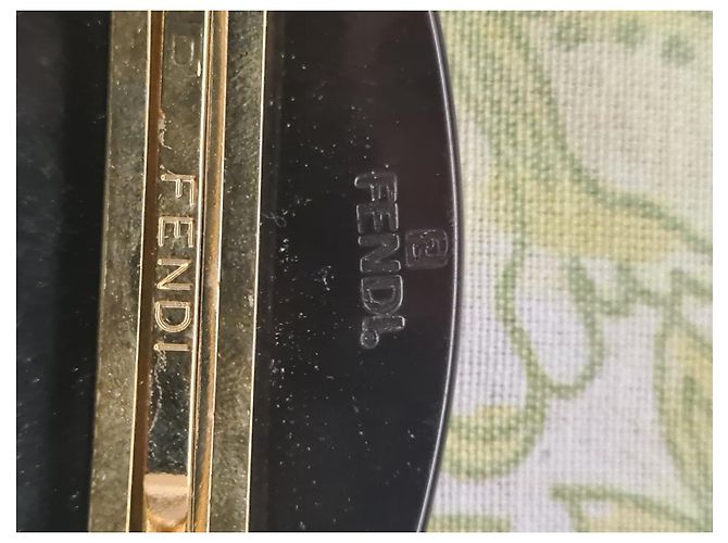 Fendi Fermaglio Tartarugato Marrone Nero - vista 3