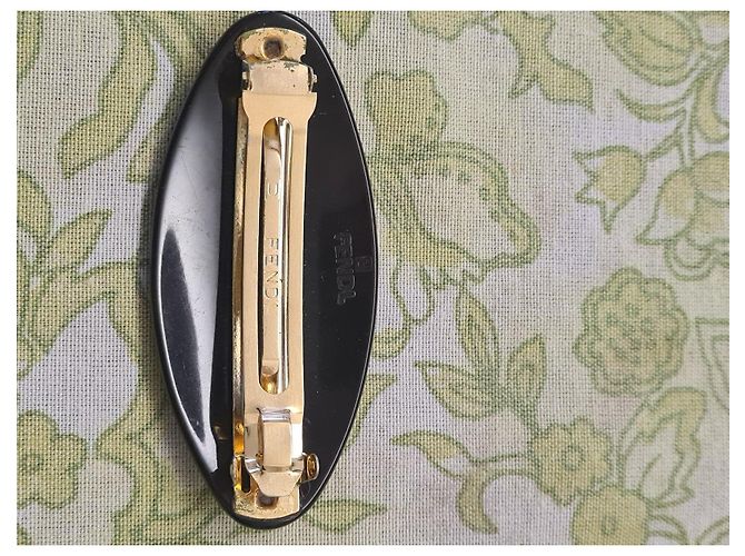 Fendi Fermaglio Tartarugato Marrone Nero - vista 4