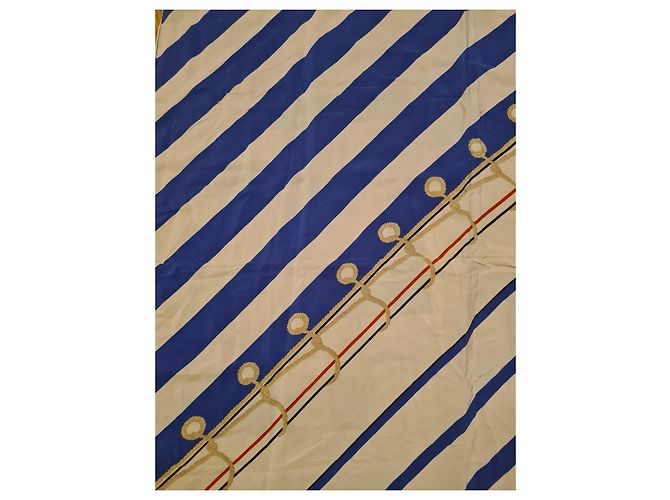 Foulard Gucci a righe blu e bianche con corda Bianco Multicolore - vista 4