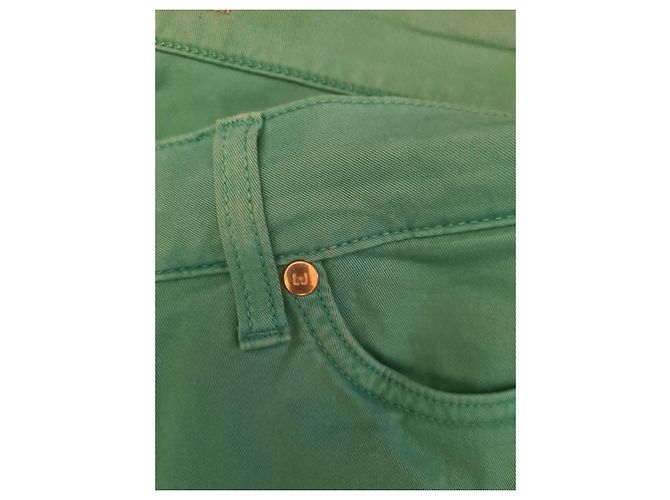 Autre Marque Pantalones Liu Jo de algodón verde Turquesa - vista 3