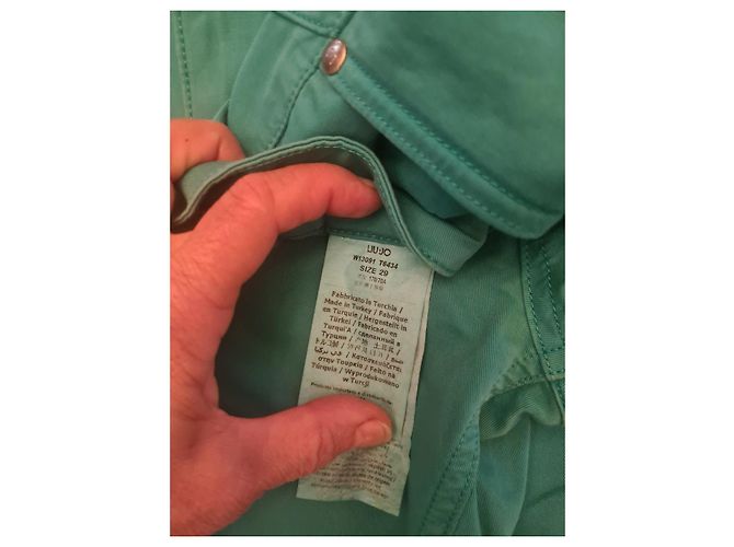 Autre Marque Pantalones Liu Jo de algodón verde Turquesa - vista 5