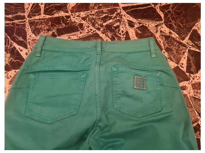 Autre Marque Pantalones Liu Jo de algodón verde Turquesa - vista 6